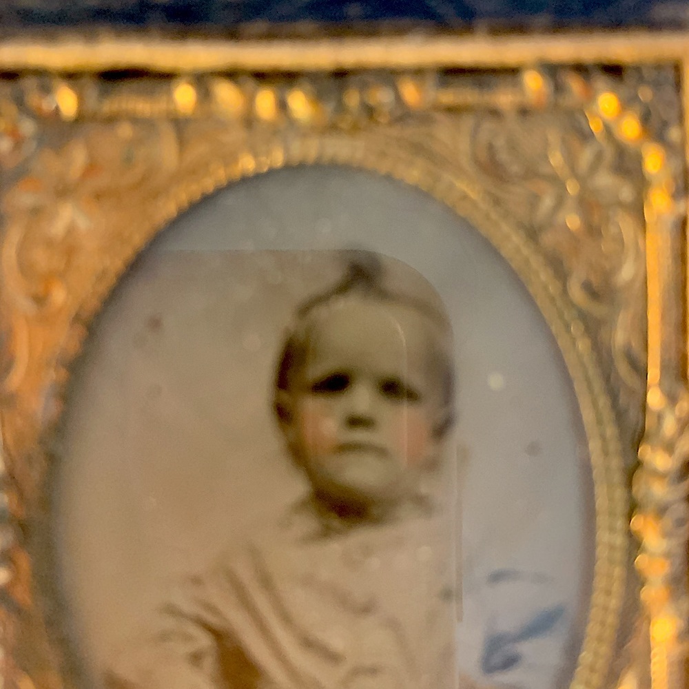 Antique Daguerreotype Photo Child Little Sweetie